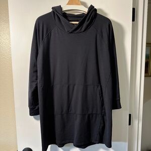 Wool& Everett hoodie tunic - Black, Size XL